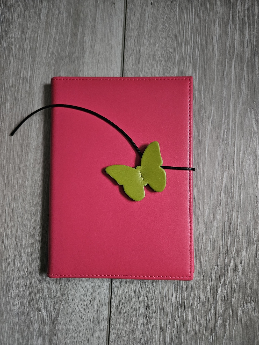 20 Page Neiman Marcus Hot Pink Notebook with Lime Butterfly